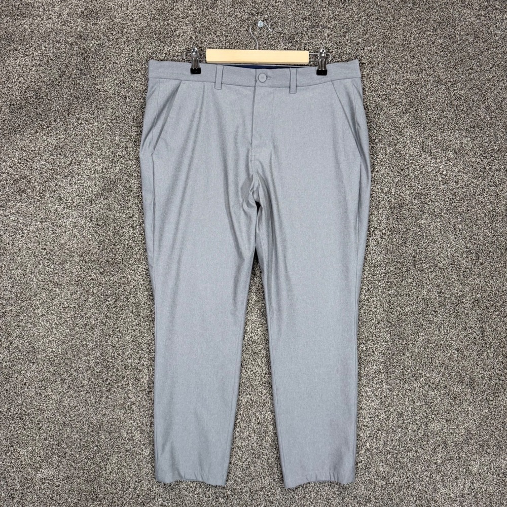 Mizzen+Main Helmsman Slim Pants Mens 36/30 (Fits 36/27) Gray Performance Stretch
